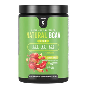 InnoSupps Natural Vegan BCAAs + EAA (Candy Apple) Enhanced Workouts, Muscle