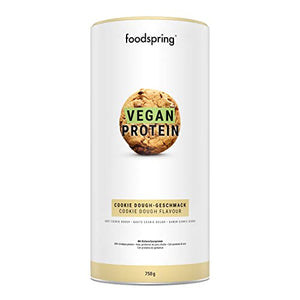 foodspring Vegan Protein Cookie Dough - 21g Protein per Shake to Build Muscle, B12, B6, folic Acid