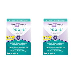 Rephresh Pro-B Probiotic Supplement for Women, 30 Oral Capsules (Pack of 2)