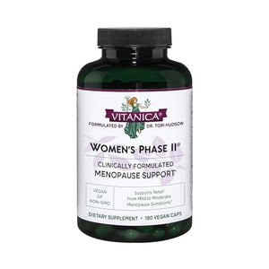 Vitanica Women's Phase II, Menopause Support, Vegan, 180 Capsules