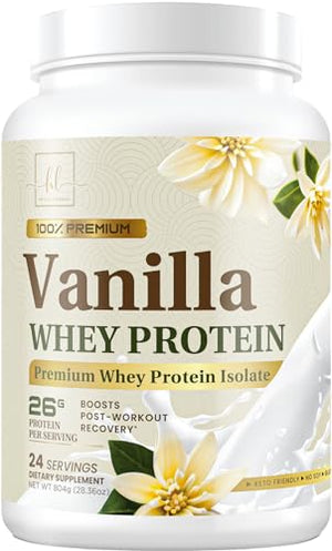 Hello Lovely! Whey Protein Powder, Vanilla Flavored Whey Isolate with 26g Protein