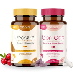 BoriCap 30 and UroQuel 30 Bundle for Vaginal pH and Overactive Bladder