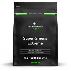 Protein Works Super Greens Extreme Powder , 156 Health Benefits , 41 Active Ingredients