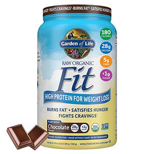 Garden of Life Raw Organic Fit Vegan Protein Powder Chocolate, 28g Plant Based Protein