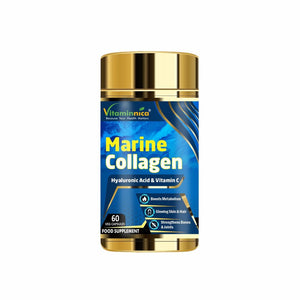 Vitaminnica Marine Collagen Capsules with Hyaluronic Acid & Vitamin C - Skin, Hair, Bones & Joints