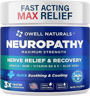 OWELL NATURALS Neuropathy Nerve Relief Cream - Maximum Strength Relief Cream for