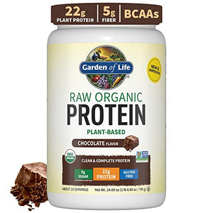 Garden of Life Vegan Protein Powder - 22g Raw Plant Protein, BCAAs, Probiotics