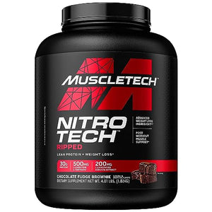 MuscleTech Nitro-Tech Ripped Lean Whey Protein Powder Whey Protein Isolate Weight