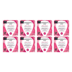 Summer's Eve Sheer Floral Daily Refreshing Feminine Wipes, Removes Odor, pH balanced, 16 count, (Pack of 8)