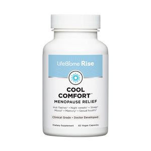 LifeBiome Rise Cool Comfort, Clinical Grade Menopause Relief, Doctor-Formulated, KSM-66 Ashwagandha