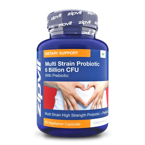 Probiotic 6 Billion Multi-Strain Live Bio Cultures Complex with Prebiotic, 60 Vegetarian