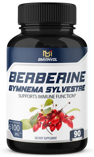 BMVINVOL 5-in-1 Berberine Supplement 6100mg with Ceylon Cinnamon, Gymnema