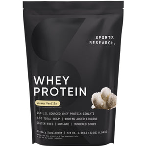 Sports Research Whey Protein Isolate - Sports Nutrition Protein Powder 25g per Serving