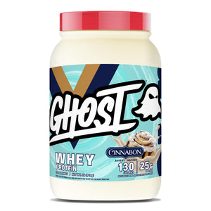 GHOST Whey Protein Powder, Cinnabon - 2LB Tub, 25G of Protein - Cinnamon Roll Flavore