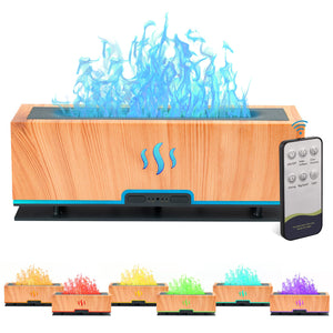 WENPHONE Upgraded 7 Color Essential Oil Diffusers, Flame Air Aroma Diffuser Humidifier, 200ml