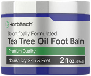Tea Tree Oil Foot Balm | 2 oz | Moisturizes and Nourishes Dry Skin & Feet | Scientifically