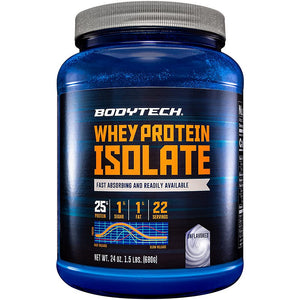 BODYTECH Whey Protein Isolate Powder - with 25 Grams of Protein per Serving & BCAA's