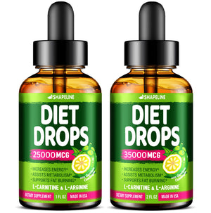 SHAPELINE Weight Loss Drops - Diet Drops 1 Fl Oz & 2 Fl Oz - Made in The USA - Appetite
