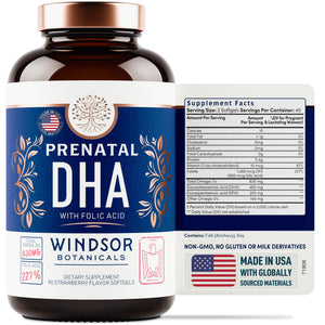 Prenatal Vitamins with DHA and Folic Acid - Fetal Development and Pregnancy Support