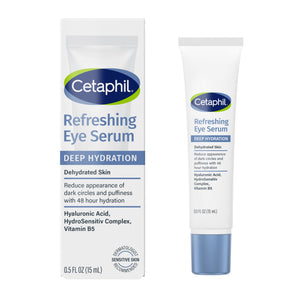 CETAPHIL Deep Hydration Refreshing Eye Serum Tube 15ml - Hydrating Formula for Sensitive Under-Eyes