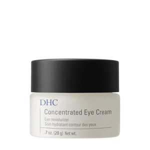 DHC Concentrated Eye Cream tube, showing the rich and creamy texture designed for deep hydration and anti-aging in the eye area.