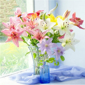 diamond painting vase diy resin drill wall art home decor kit
