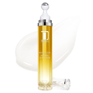 Dongyu Retinol Eye Serum with 360-degree cooling massage roller ball.