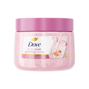 Dove Himalayan Salt and Rose Oil Body Scrub 15 oz exfoliating scrub