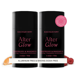 Each and Every aluminum free deodorant Raspberry and Mandarin two pack for men and women