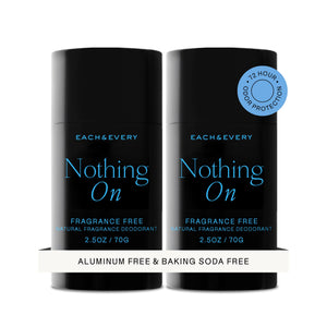 Each and Every aluminum free unscented deodorant two pack for sensitive skin