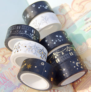 japanese gold foil washi tape christmas new year decorative masking tape
