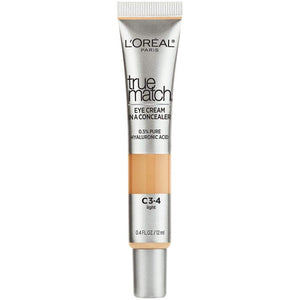 L’Oréal Paris True Match Eye Cream in a Concealer - Shade Light C3-4 Cool for Light Skin with Rosy/Cool Undertones