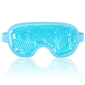 NEWGO cooling eye mask blue cold ice pack for puffy eyes dark circles headache and stress relief
