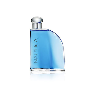 Nautica blue perfume bottle on a white background