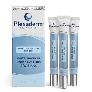 Plexaderm Rapid Reduction Eye Serum 3-Pack Full Size Tubes - Instant Under-Eye Treatment for Wrinkles and Puffiness