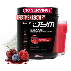 Post JYM Active Matrix post workout supplement fruit punch BCAA glutamine creatine HCL 30 servings