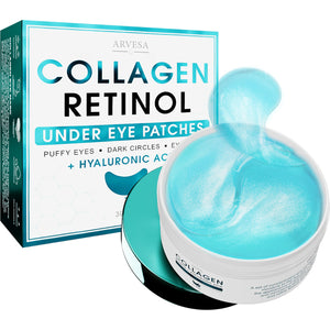 Retinol collagen under eye patches for puffy eyes dark circles wrinkles 60 gel pads