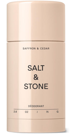 Salt and Stone Saffron and Cedar aluminum free deodorant with 48 hour protection