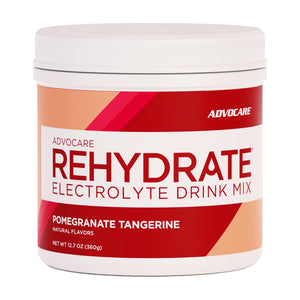AdvoCare Rehydrate electrolyte drink mix pomegranate tangerine magnesium potassium calcium hydration recovery sports supplement