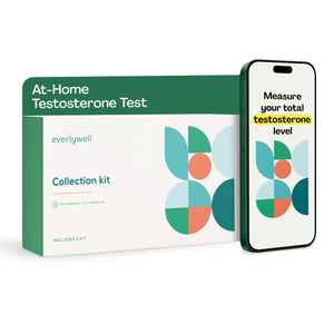 Everlywell at home testosterone test kit for men lab collection kit CLIA certified total testosterone level testing box