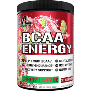 EVL BCAAs energy powder cherry limeade amino acids caffeine pre workout recovery drink
