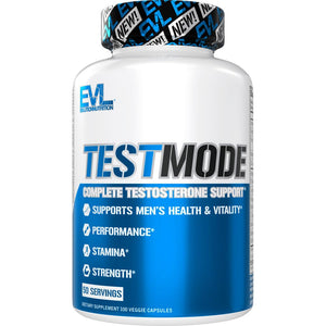 Evlution Nutrition TestMode testosterone support capsules for men stamina strength performance vitality supplement 100 veggie capsules bottle