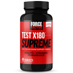 Force Factor Test X180 Supreme testosterone support tablets men strength vitality supplement 45 count