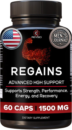 HGH support supplement capsules muscle growth recovery post workout performance men women 60 capsules