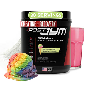 JYM Post JYM Active Matrix creatine HCL BCAA glutamine recovery powder rainbow sherbet 30 servings