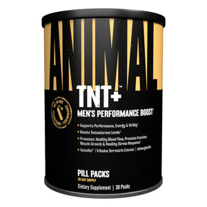 Animal TNT+ men support supplement nitric oxide adaptogen stress prostate support energy endurance vitality capsules bottle