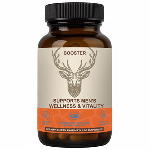 Men's vitality supplement capsules Arctic herbal reindeer nutrient blend energy endurance wellness support 60 capsules bottle