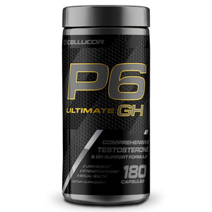 Cellucor P6 Ultimate testosterone GH support capsules men muscle growth fat metabolism protein synthesis performance 180 capsules bottle