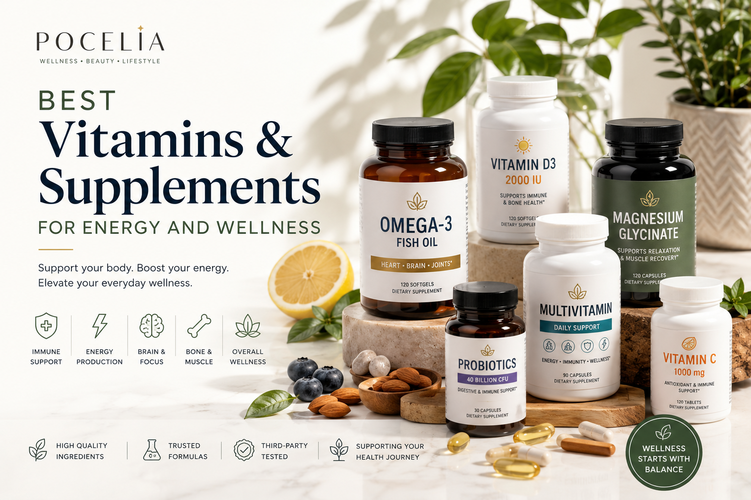 Best Vitamins & Supplements for Energy and Wellness