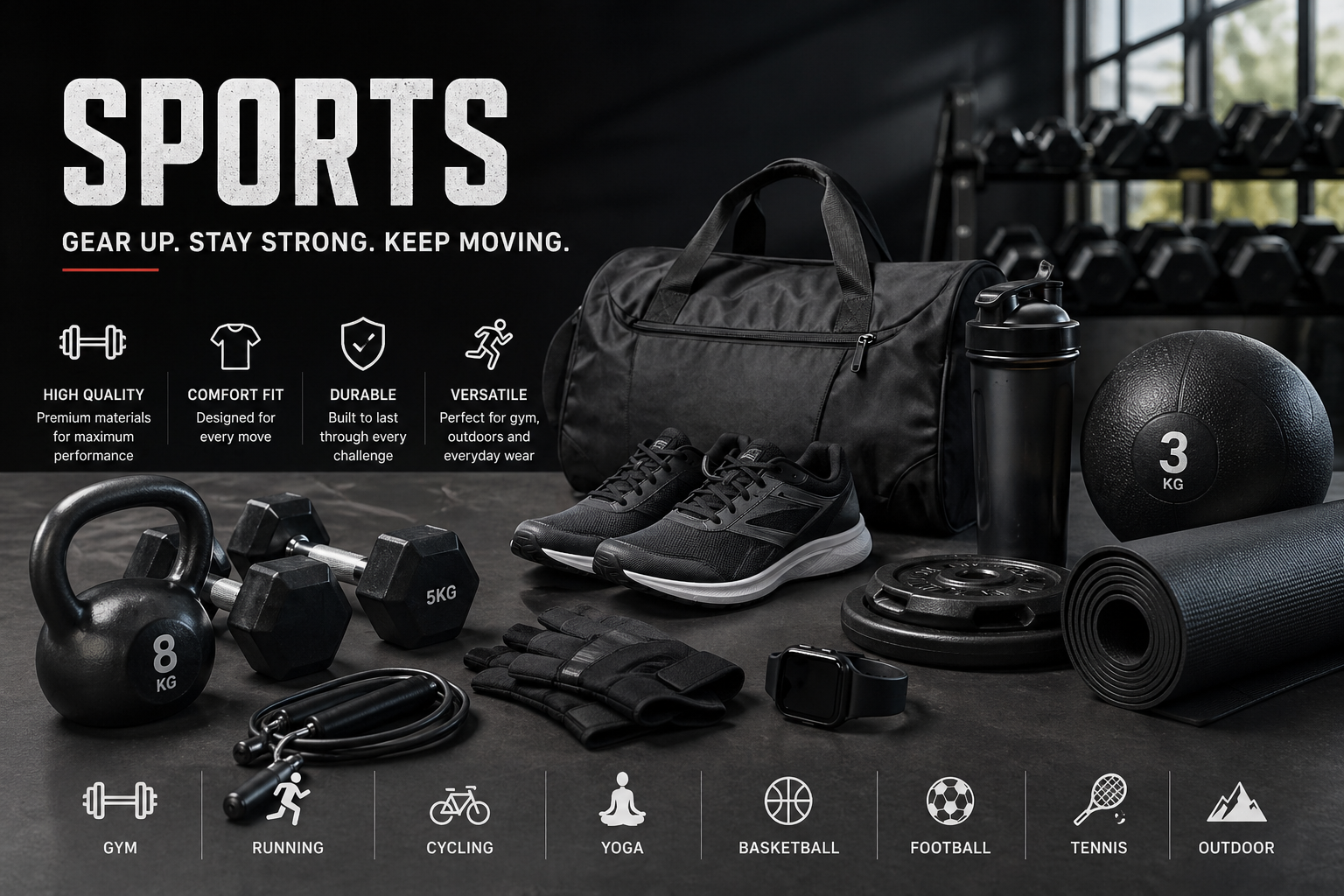 Elevate Your Active Lifestyle with the Right Sports Gear for Gym, Fitness, and Running